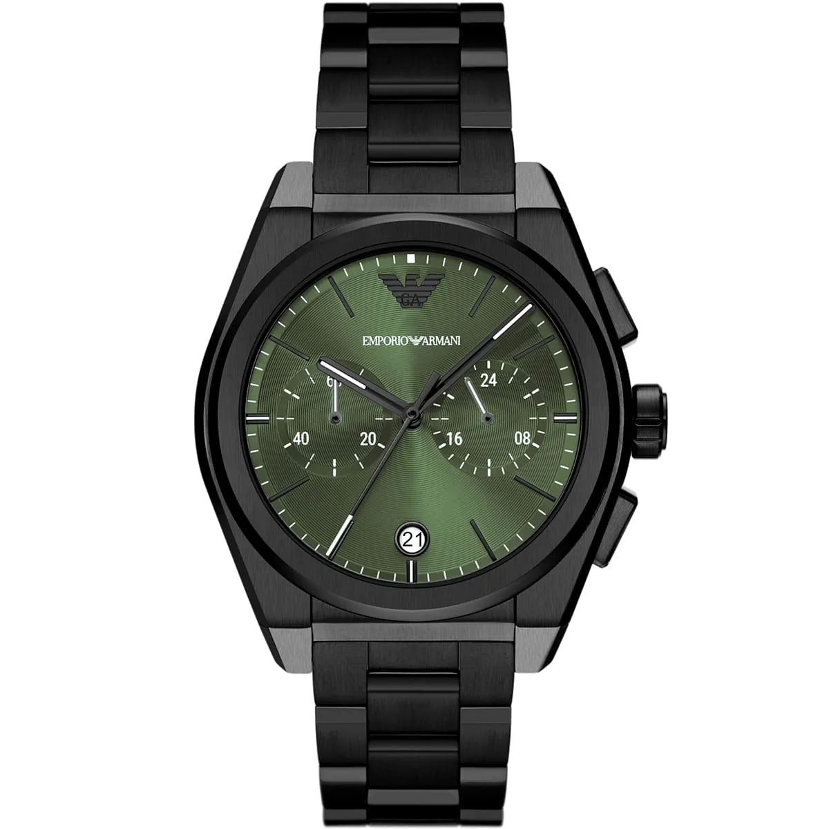 ar11562-emporio-armani-watch-men-green-dial-stainless-steel-metal-black-strap-quartz-battery-analog-chronograph-federico Montre Emporio Armani Federico AR11562 – Image 1