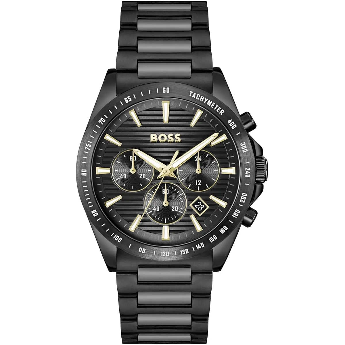 1514291-hugo-boss-watch-men-black-dial-stainless-steel-metal-strap-quartz-battery-analog-chronograph-strike Montre Hugo Boss 1514291 Strike – Image 1