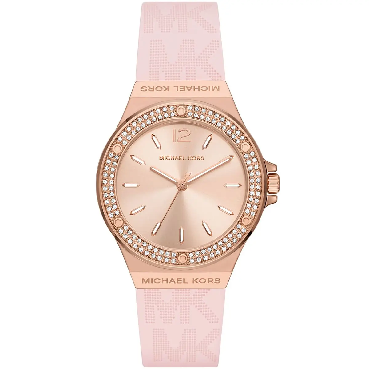 mk7282-michael-kors-watch-women-rose-gold-dial-rubber-pink-strap-quartz-battery-analog-three-hand-crystals-lennox Montre Michael Kors MK7282 – Image 1